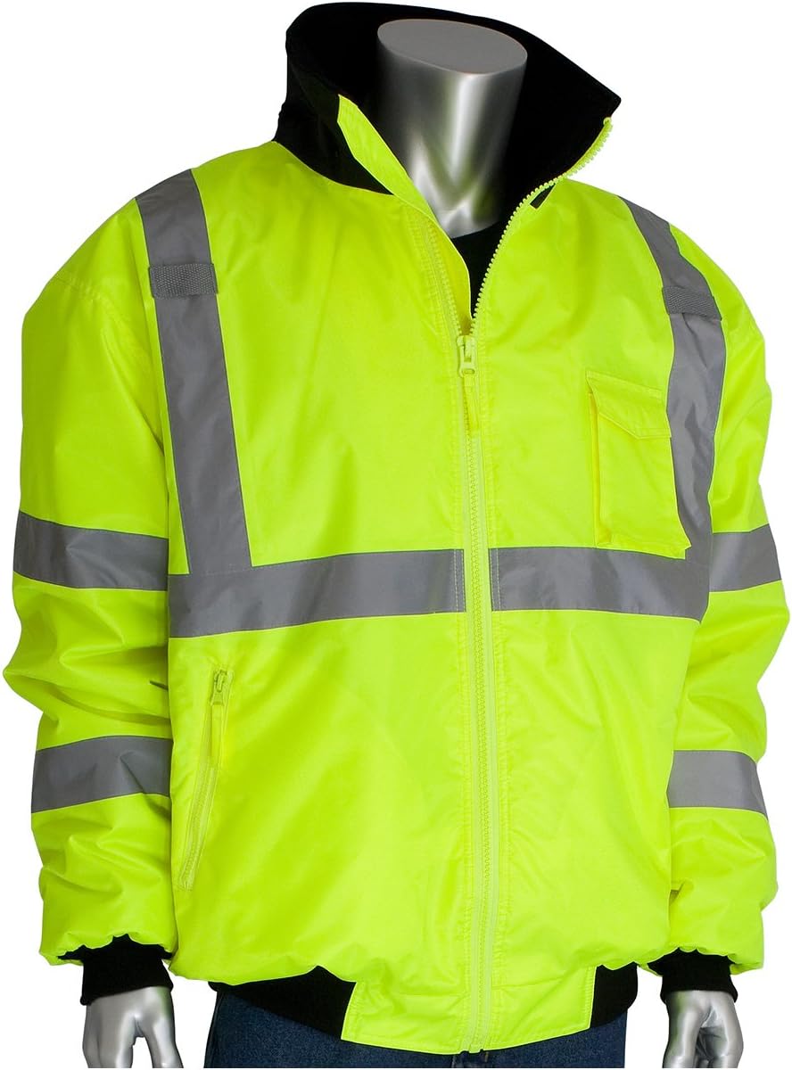 Pip 333-1762-LY/XL Bomber Jacket ANSI Class 3 Value 2-in-1