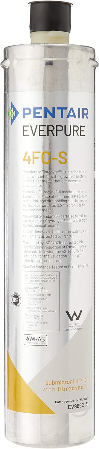 Everpure EV9692-31 4FC-S Replacement Water Filter Caridge 1 Count Pack High Capacity Alloy Steel NSF Certified