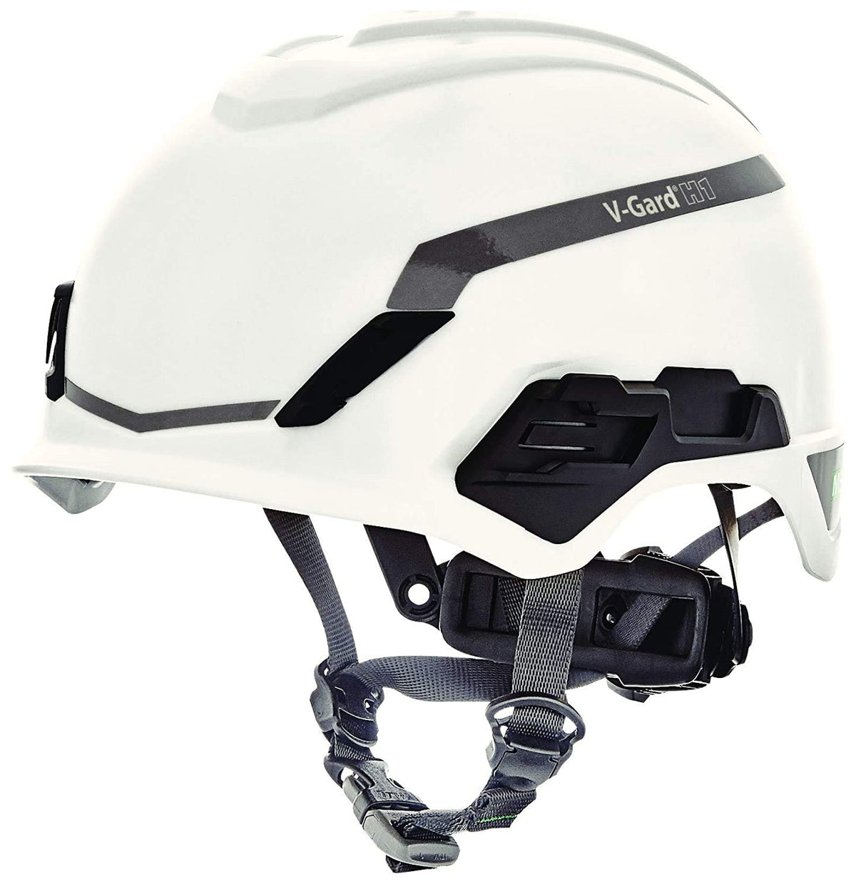 MSA 10194791 V-Gard H1 Safety Helmet With Fas-Trac III Ratchet Suspension Novent White