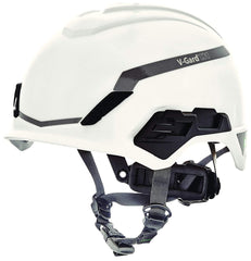 MSA 10194791 V-Gard H1 Safety Helmet With Fas-Trac III Ratchet Suspension Novent White