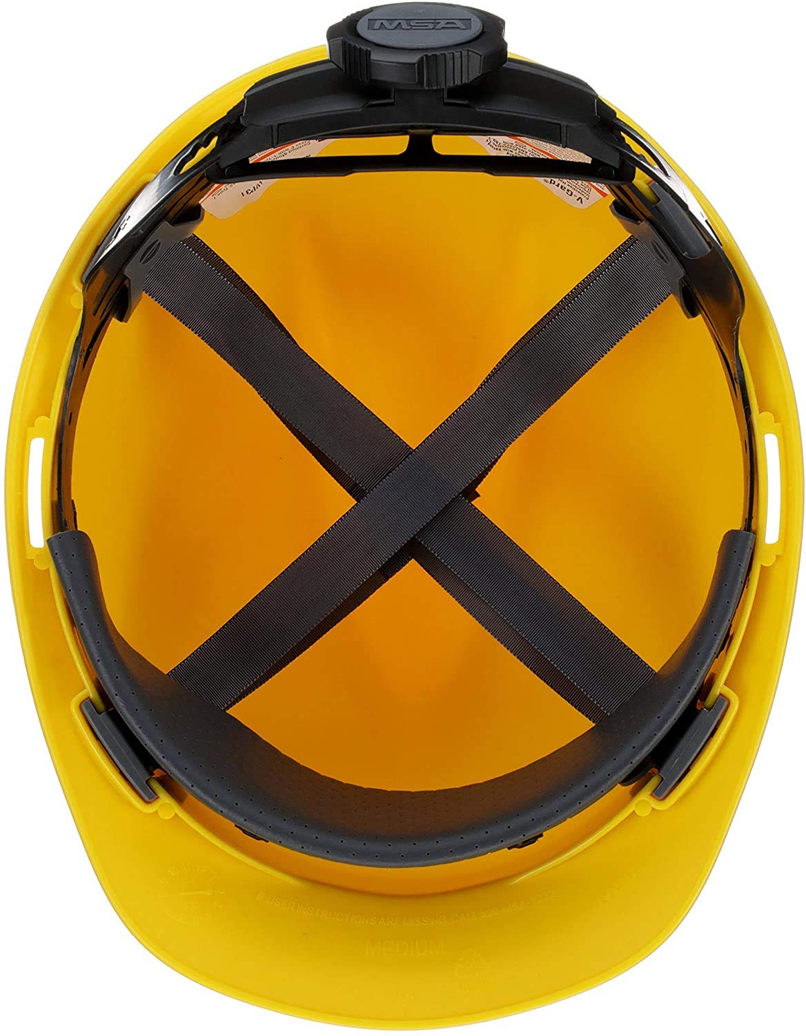 MSA 475360 V-Gard Hard Hat With Fas-Trac III Suspension Yellow Standard