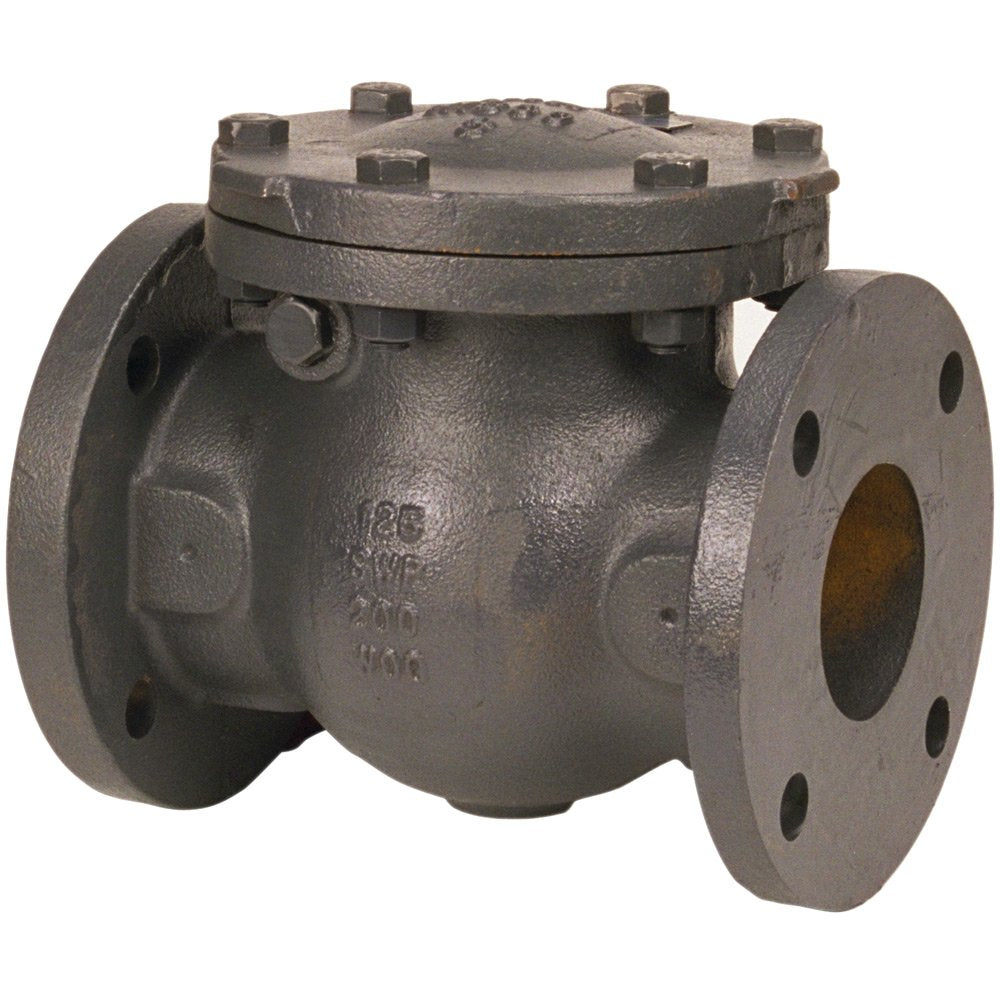 NIBCO NHE300H Cast Iron Check Valve 4 Inch Class 125 Horizontal Swing Bronze Seat Flange NF918BP