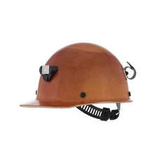 MSA 460409 Skullgard Cap Style Safety Hard Hat with Staz-on Pinlock Suspension, Lamp Bracket and Cord Holder | Made of Phenolic Resin, Radiant Heat Loads up to 350F - Standard Size in Natural Tan