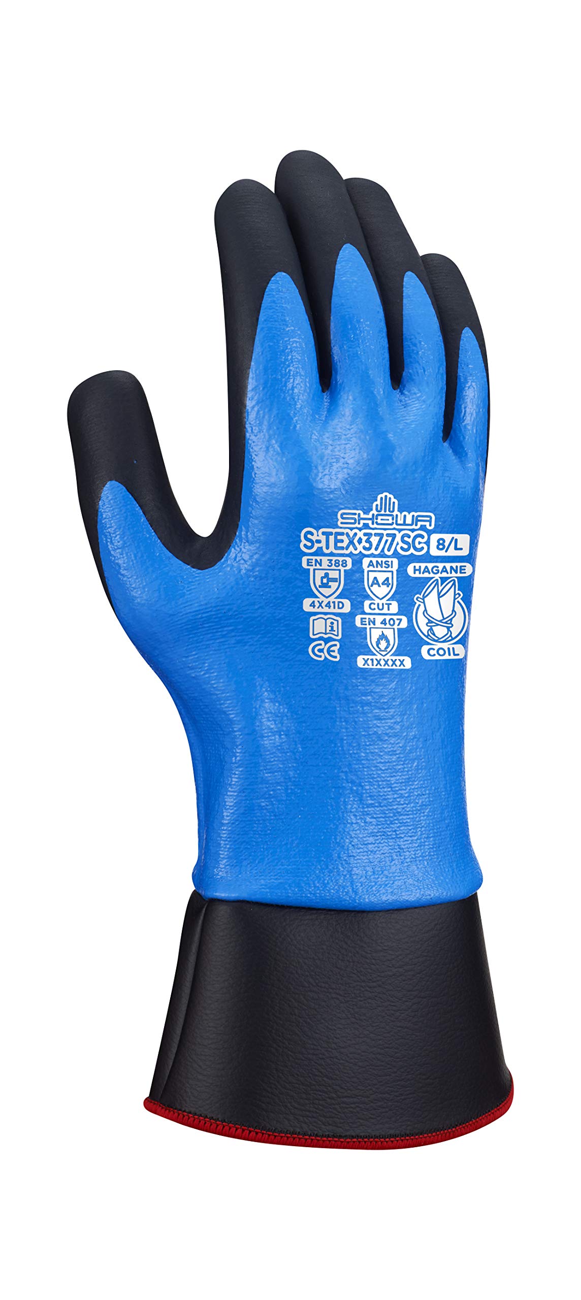 Showa S-TEX377SCXL-09 Fully Nitrile Coated Cut and Oil Resistant Safety Work Gloves X-Large Pack of 12 Pair