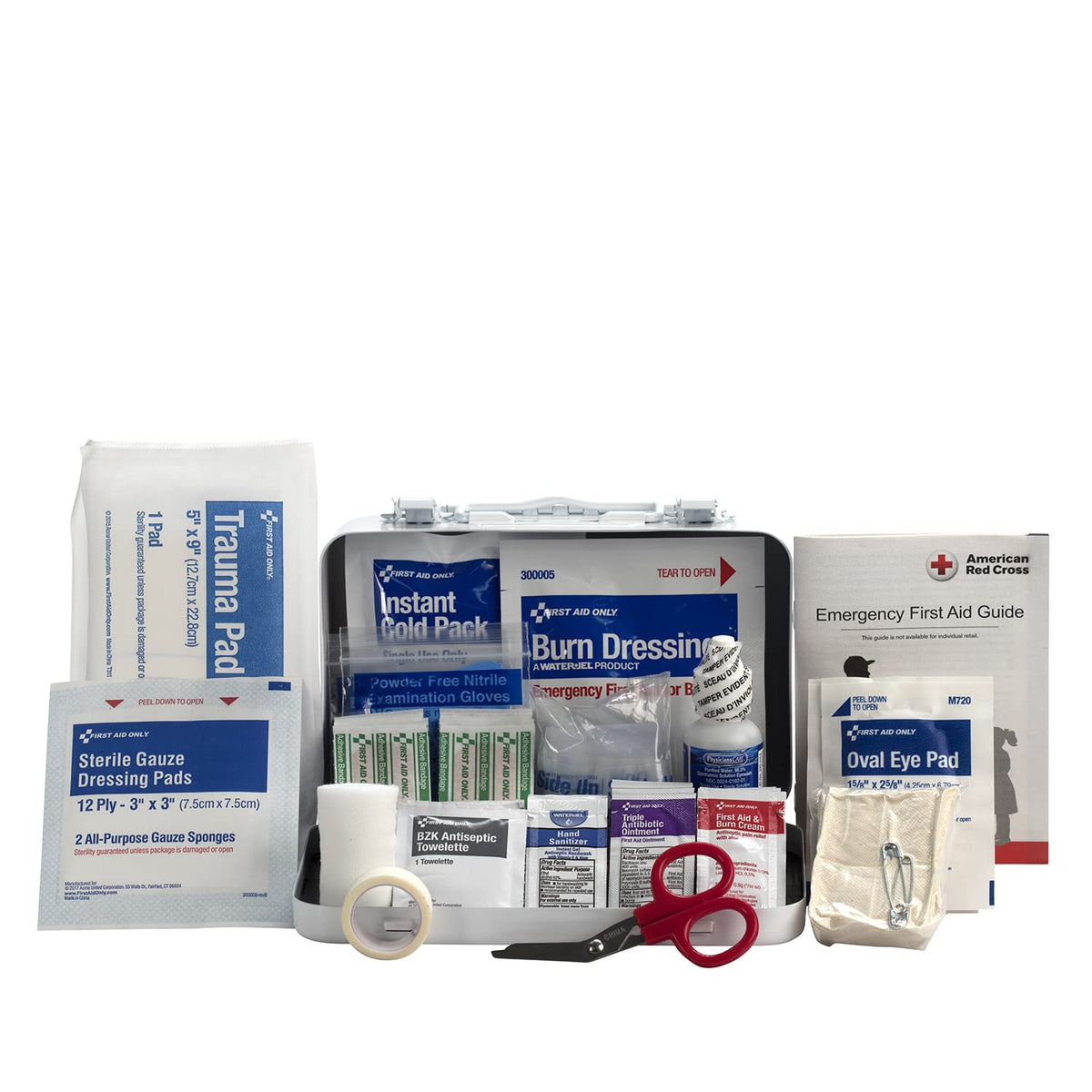 First Aid Only 91323 10 Person ANSI A First Aid Kit Metal Case