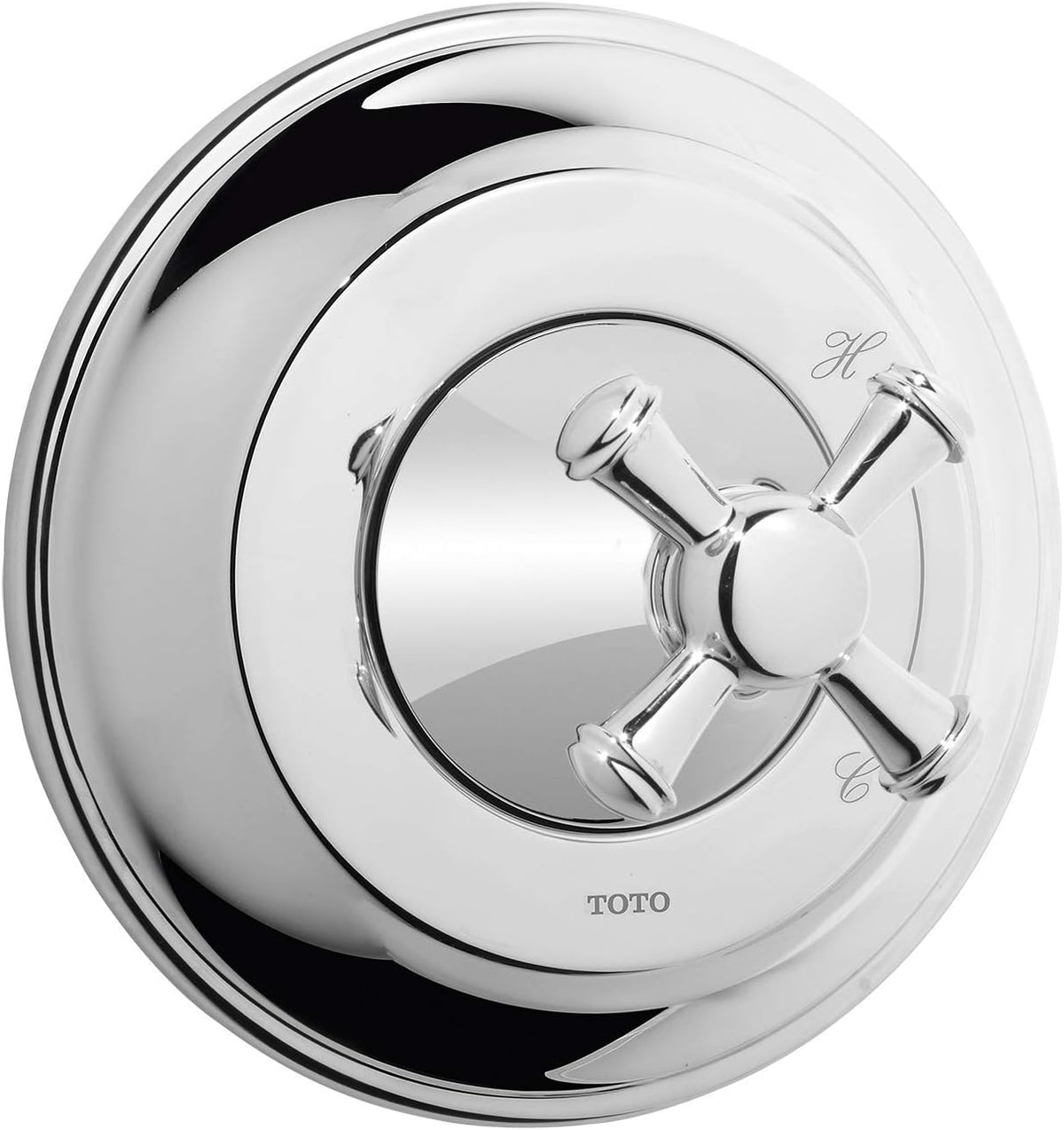 Toto TS220P#CP Vivian Pressure Balance Valve Trim with Cross Handle, Polished Chrome