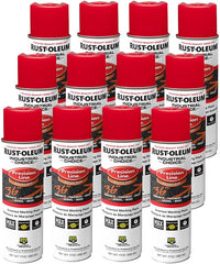 Rust-Oleum 203029V Industrial Choice Inverted Marking Spray Paint 17 Oz Safety Red 12 Pack