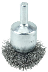 Weiler 10037 1-1/2 Circular Flared Crimped Wire End Brush .008 Steel Fill