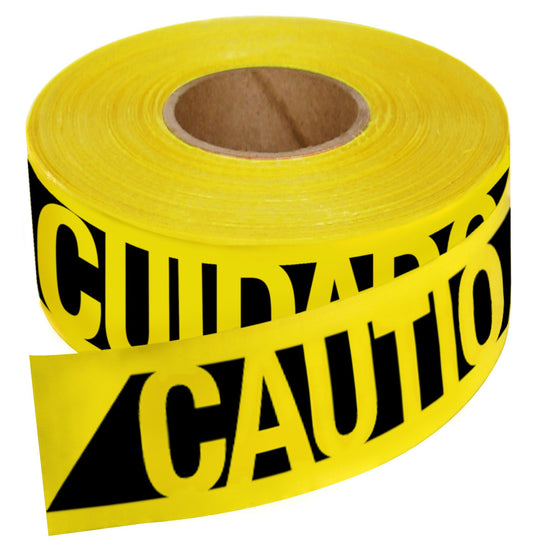 Empire 76-0600 500 ft. Reinforced Yellow Barricade Tape - CAUTION/CUIDADO