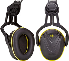 MSA 10190357 V-Gard Helmet Ear Defenders Black/Yellow Medium Attenuation SNR 32 dB