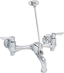 American Standard 8344.012.002 Top Brace Wall-Mount Service Sink Faucet with 6 Vacuum Breaker Spout in Chrome