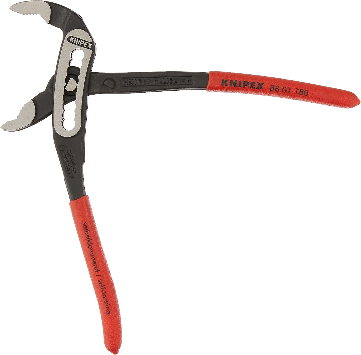 Knipex 8801180 7-Inch Alligator Pliers, Black/Red