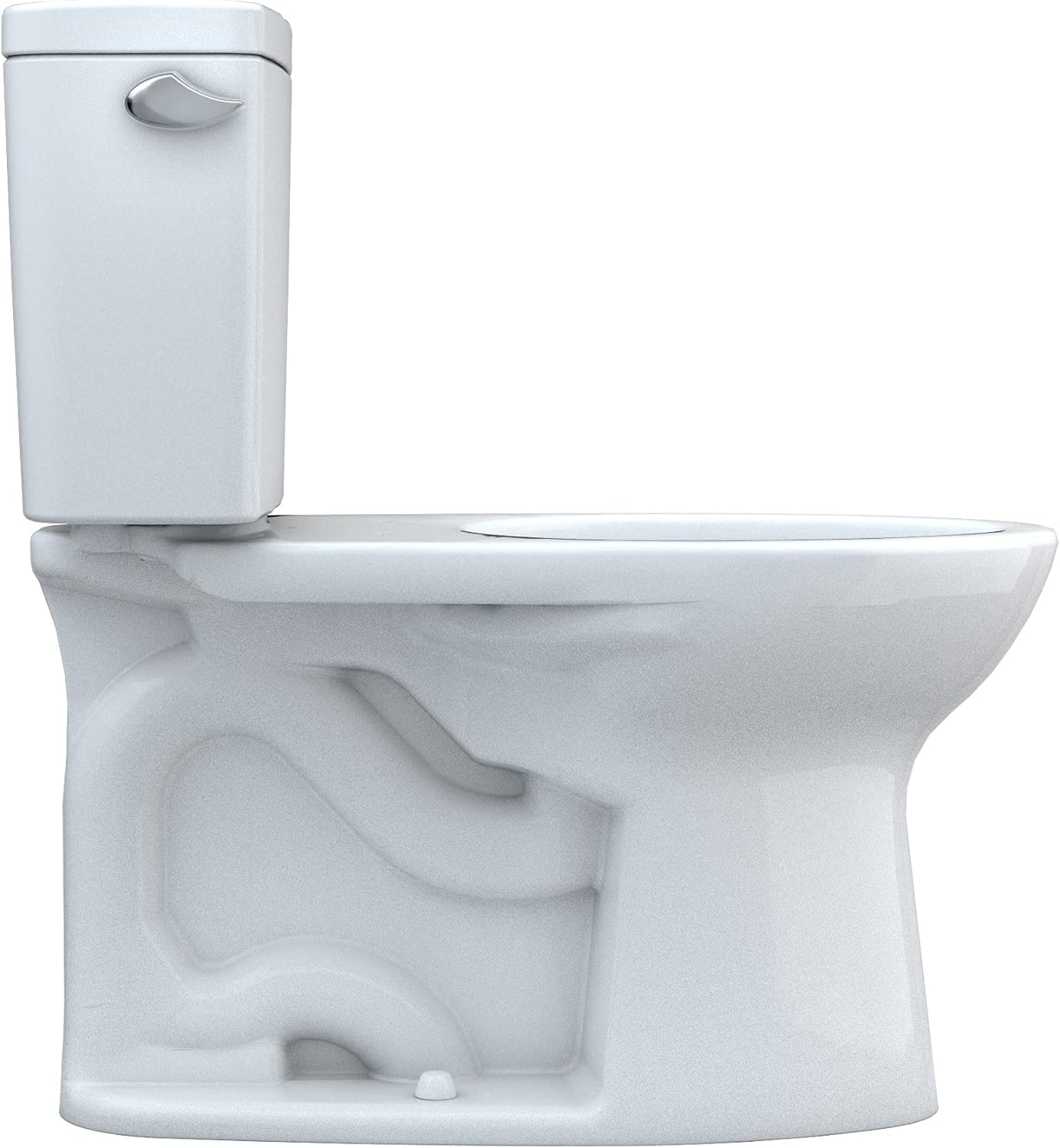 TOTO CST776CSFG.10#01 Drake Two-Piece Elongated 1.6 GPF Universal Height Tornado Flush Toilet with Cefiontect and 10 Inch Rough-In, Cotton White