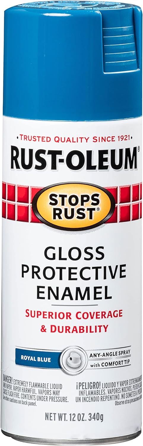 Rust-Oleum 7727830 Stops Rust Spray Paint Gloss Royal Blue 12 Ounce