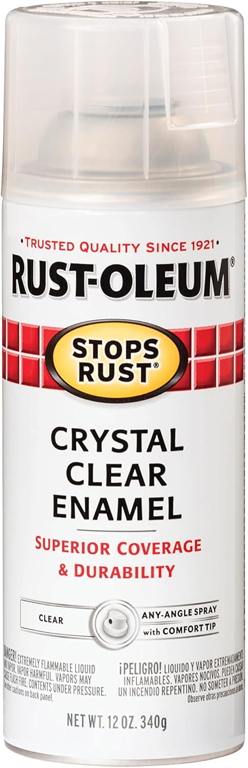 Rust-Oleum 7701830 Stops Rust Spray Paint, 12 oz, Gloss Crystal Clear