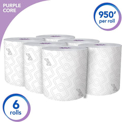 Scott 2001 Essential High-Capacity Hard Roll Towel White 8 Inch X 950 Ft 6 Rolls/Carton