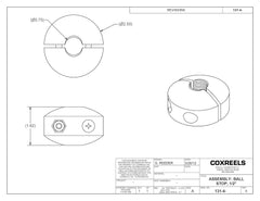 COXREELS 131-4 Ball Stop for Spring Driven Reel, fits 1/2 Hose, 2-1/2 OD x 3/4 ID