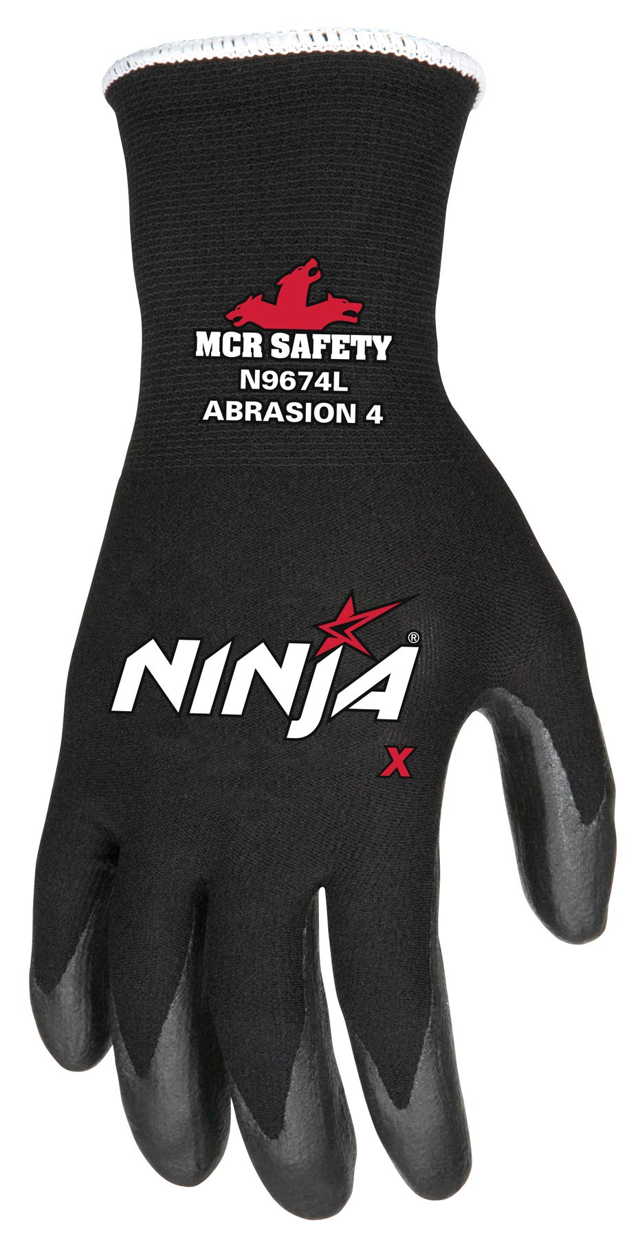 Mcr Safety N9674S Ninja X Bi-Polymer Coated Palm Gloves Small Black