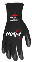 Mcr Safety N9674S Ninja X Bi-Polymer Coated Palm Gloves Small Black