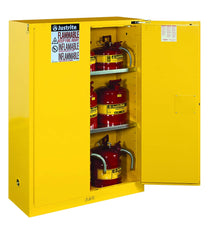 Justrite 894520 Sure-Grip EX Flammable Safety Cabinet, 45 Gal Self Close