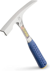 Estwing E3-24BLC Bricklayer's/Mason's Hammer 24 oz Forged Steel Handle with Shock Reduction Grip