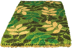 Notrax C11S1830GL Green Leaf Handmade Natural Coir Doormat Entry Mat for Indoor or Outdoor Use 18x30