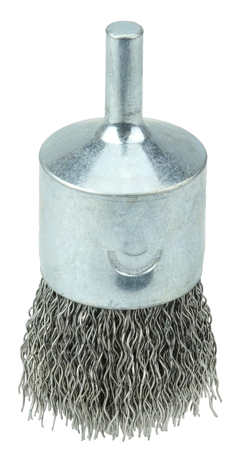 Weiler 10023 1 Crimped Wire End Brush .014 Stainless Steel Fill Made in The USA