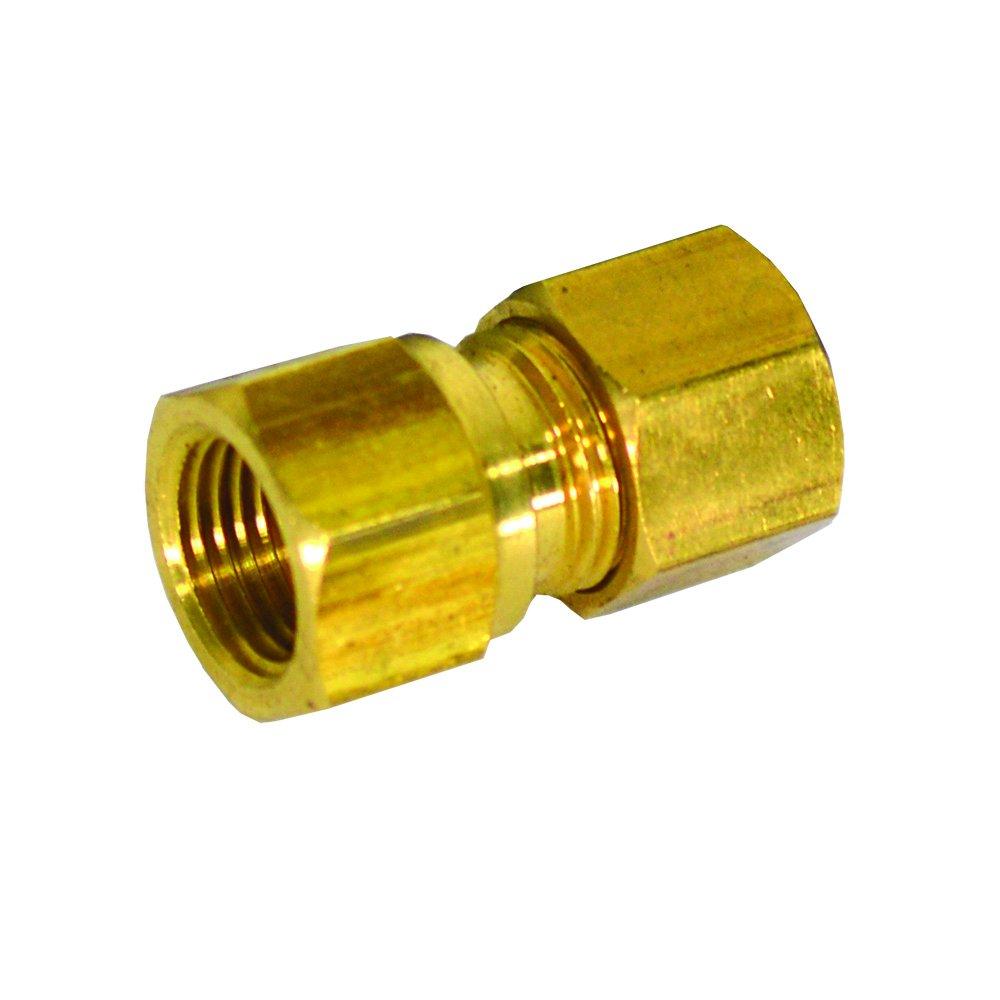 Jones Stephens C74050LF Brass Lead-Free Connector 3/8 Inch x 3/8 Inch Compression x Female Connector