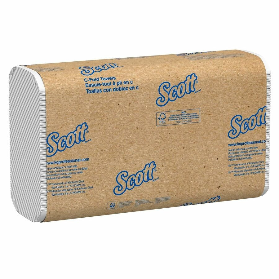 KIMBERLY-CLARK Kimberly-Clark KCC01510 Scott Essential C-Fold Towels 200-Pack (12 Carton)