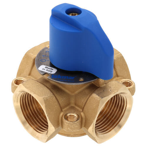 Tekmar 721 4-Way Mixing Valve 1 Inch Brass for Hydronic Systems