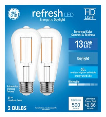 GE G E Lighting 93124196 Led ST19 Bulb 5.5W 5000K 6 Pack