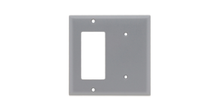 Legrand SP1426GRY Combination Wall Plate, 2 Gang