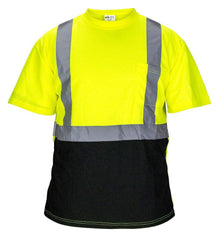 SAS Safety 690-1660 XL Size Black Bottom T-Shirt in Yellow, Black and Silver