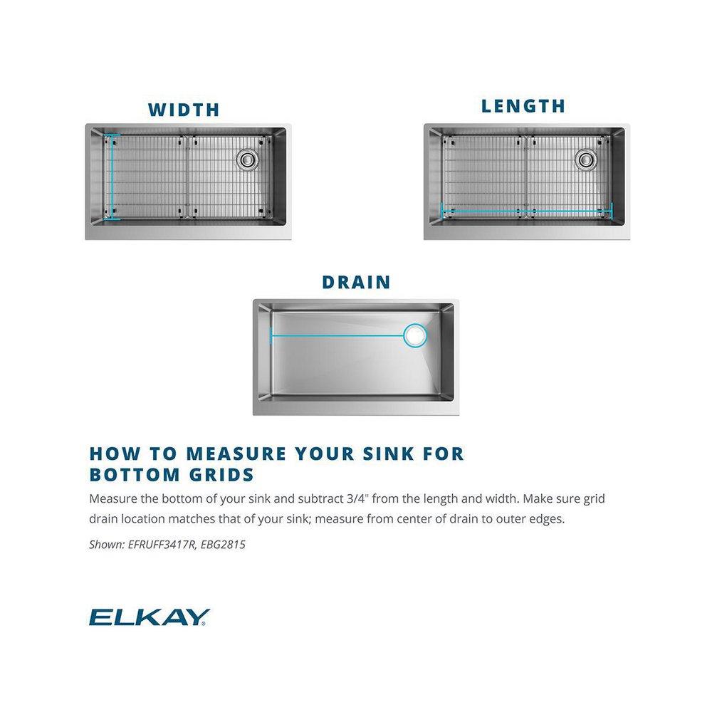 Elkay LKOBG2915SS 25-5/16 in. Bottom Sink Grid in Polished Stainless Steel