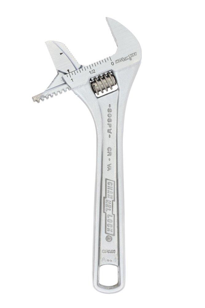 Channellock 806PW 6 inch Adjustable Wrench with Reverse Pipe Jaw