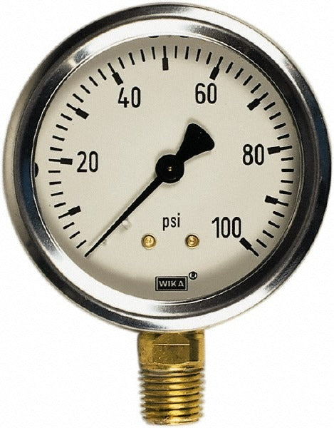 WIKA Wika 9833166 Pressure Gauge 0-2000 Psi 2-1/2 in Dial Npt