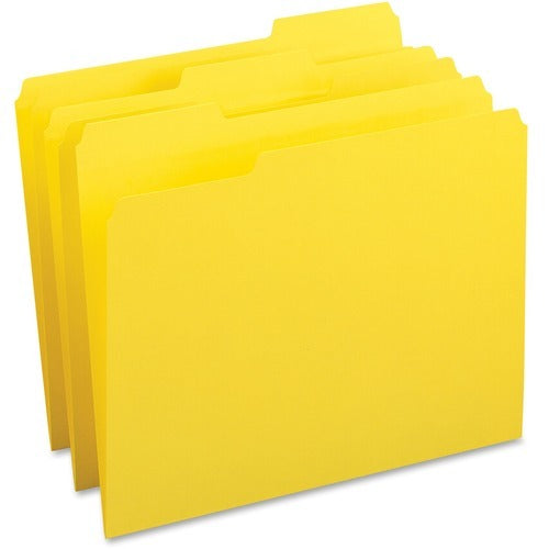 BUSINESS SOURCE Business Source BSN65778 File Folder 1/3 Cut Letter Yellow 100