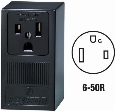 LEVITON Leviton Mfg Co R20-05378-P00 Welder Outlet 50A 250V Nema 6-50R