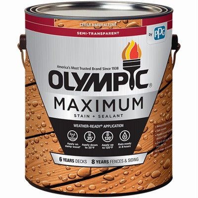 OLYMPIC Olympic/ppg 79551A/01 Semi-transparent Oil Stain Cedar 1 Gal