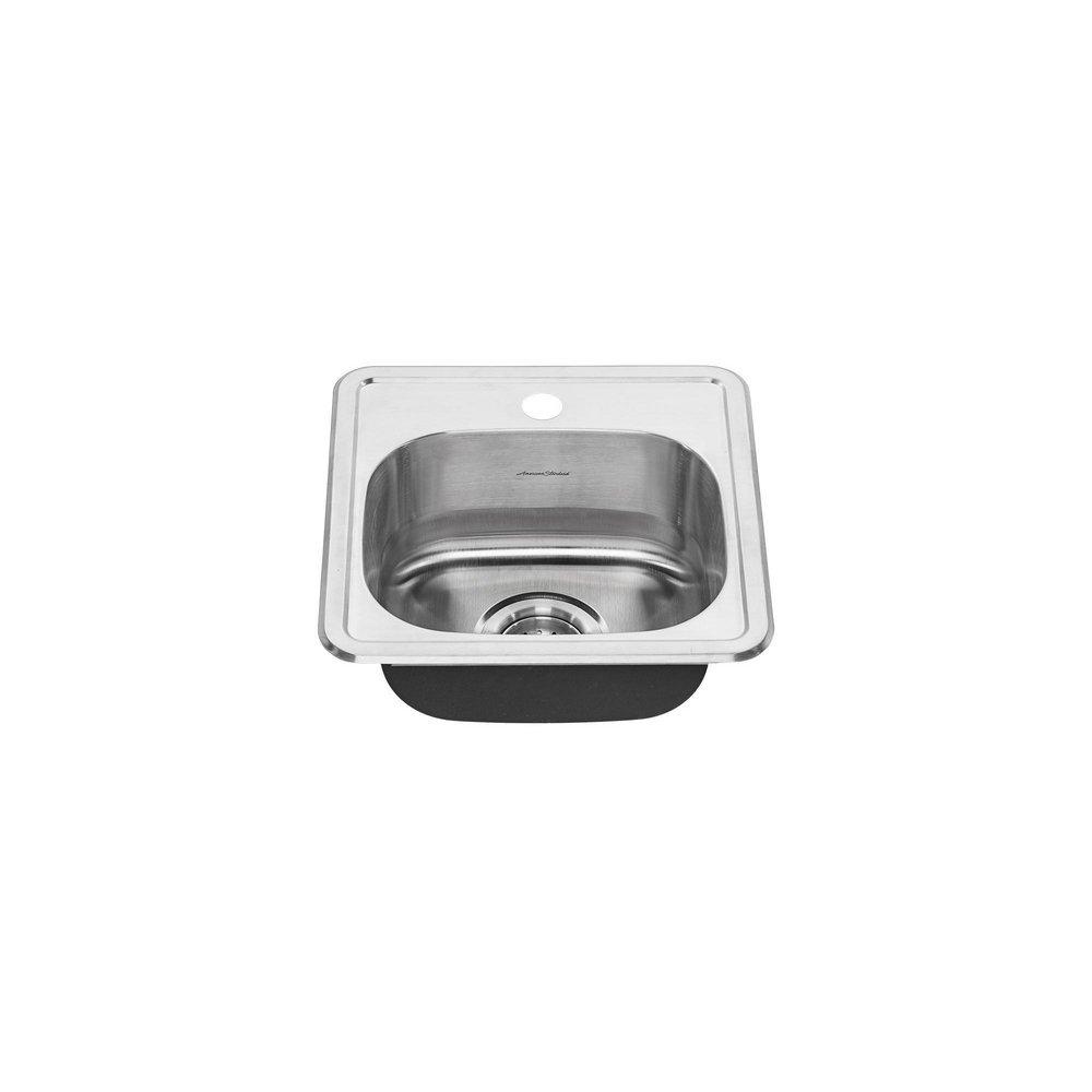 American Standard 22SB.6151511S.075 Colony 15 x 15 in. 1 Hole Stainless Steel Drop-in Bar Sink