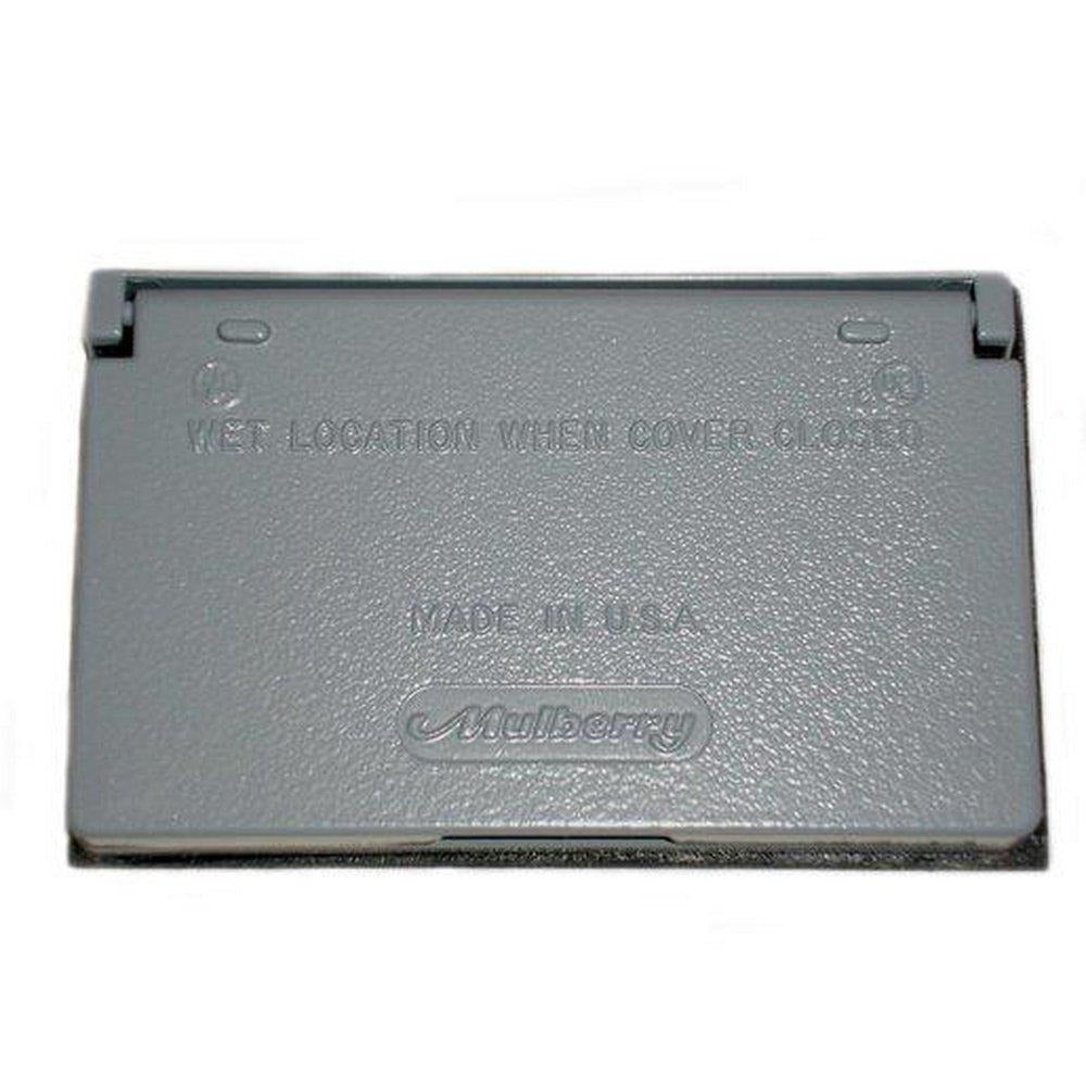MULBERRY METAL PRODUCTS Mulberry Metal Products 30451 Self-Closing Weatherproof GFCI Receptacle Cover 1-Gang Horizontal