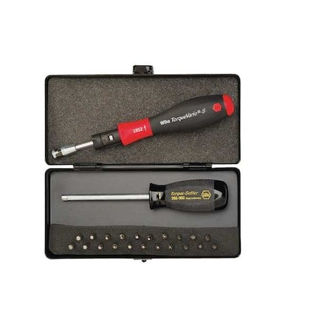 WIHA Wiha 28590 TorqueVario-S Micro Bit Set 24 Pc Solid Shank