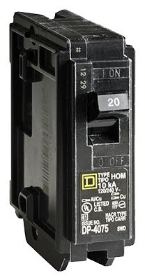 SQUARE D Square D HOM120CP 20A Single Pole Circuit Breaker 120V