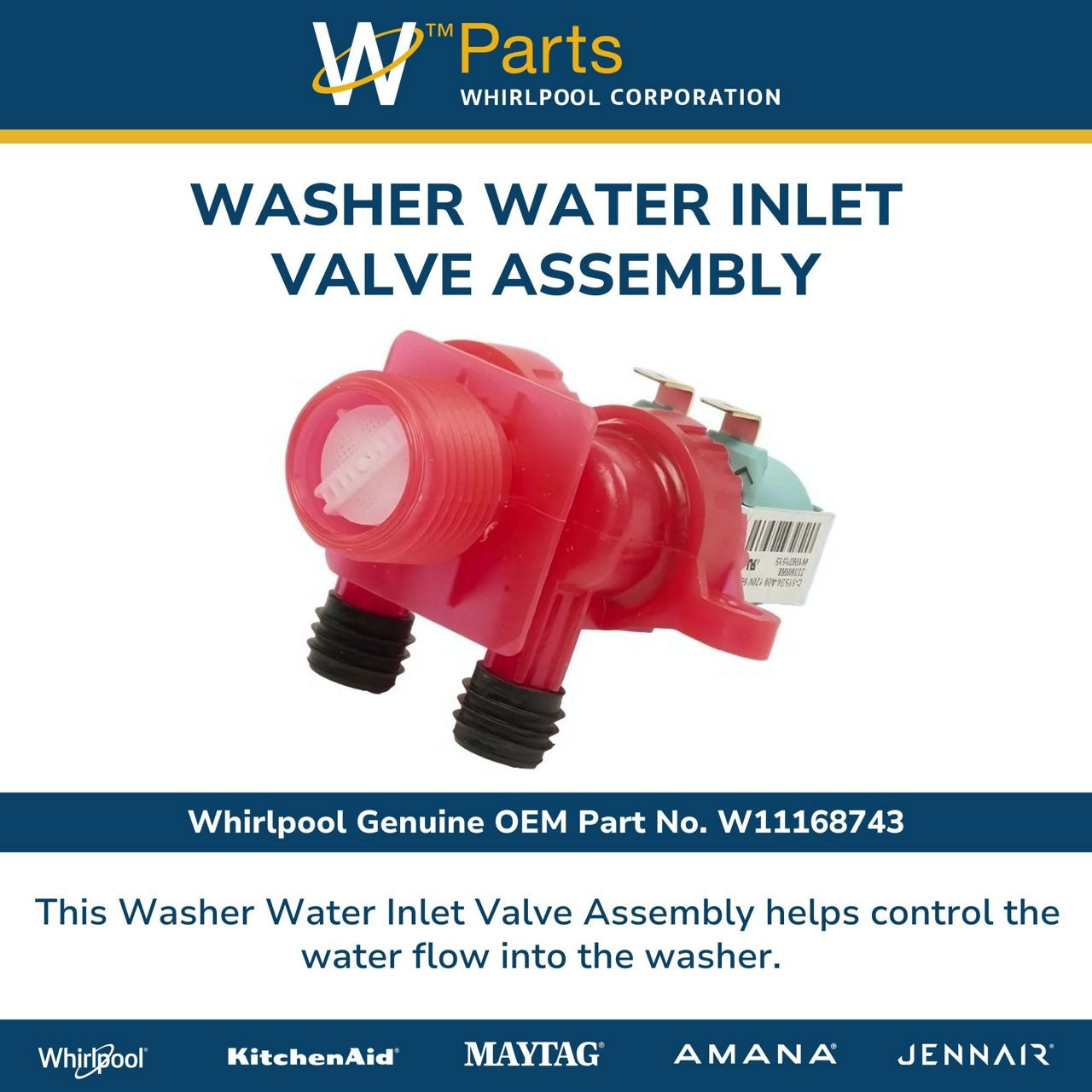 WHIRLPOOL Whirlpool W11168743 Valve