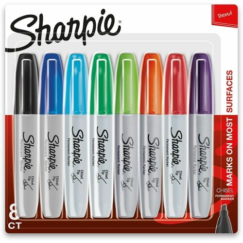 SHARPIE Newell Brands SAN38250PPA Chisel Tip Marker Pack of 8