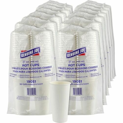 GENUINE JOE Genuine Joe GJO19051CT 20 Oz Disposable Coffee Cups 50 Pack