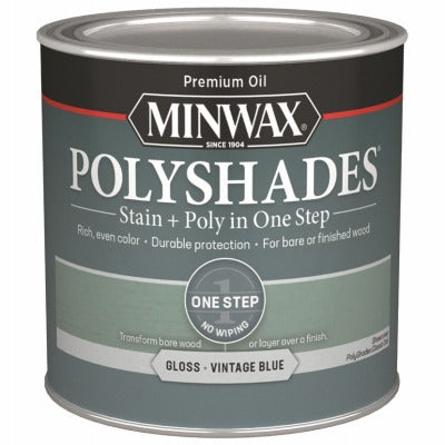 MINWAX Minwax 214944444 Polyshades Gloss Vintage Blue 0.5 Pint