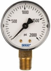 WIKA Wika 50786601 Pressure Gauge 0-2000 Psi 2 in Dial Lower Npt