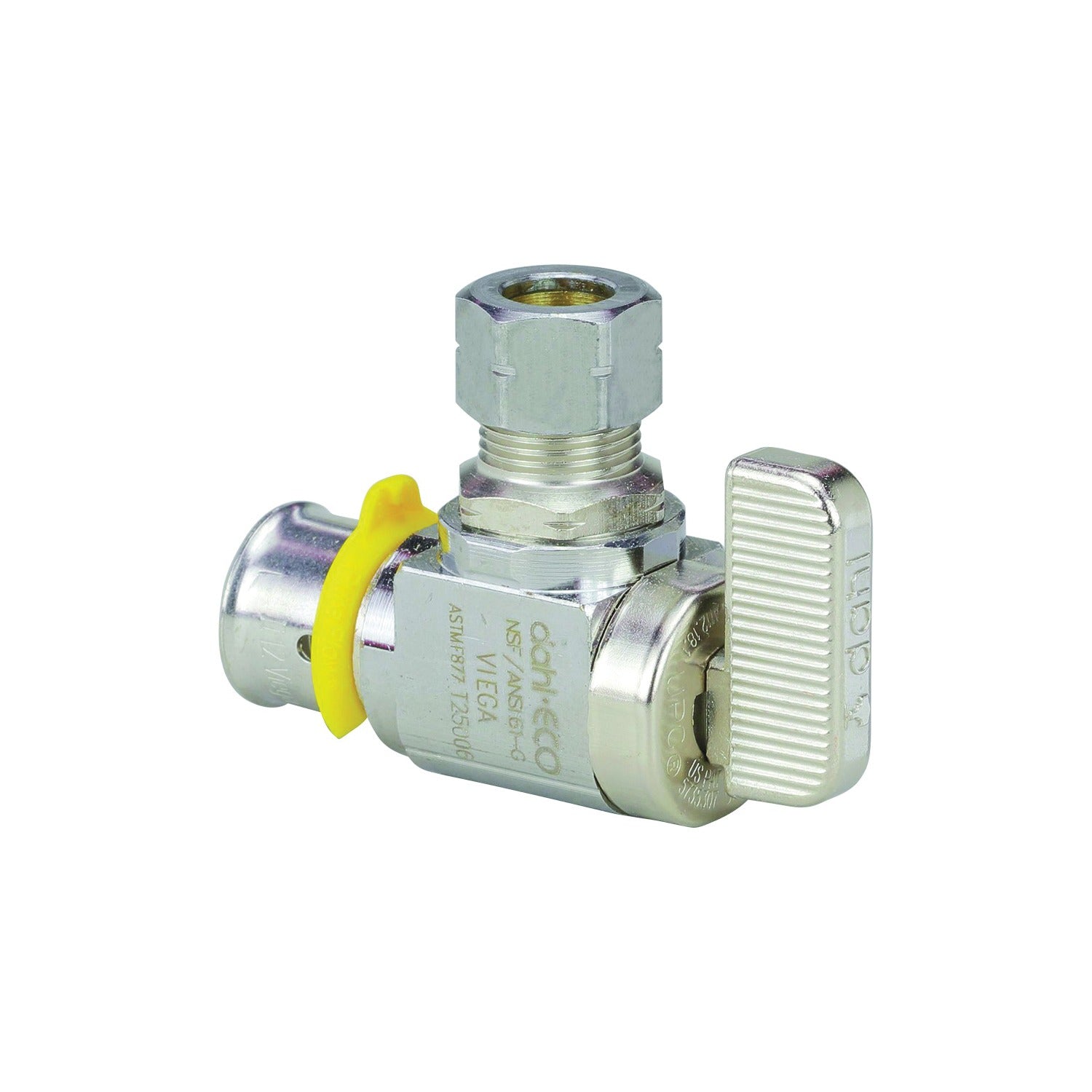 VIEGA Viega 93511 Angle Stop Valve 1/2x1/4 in Press X Cts 160 Psi