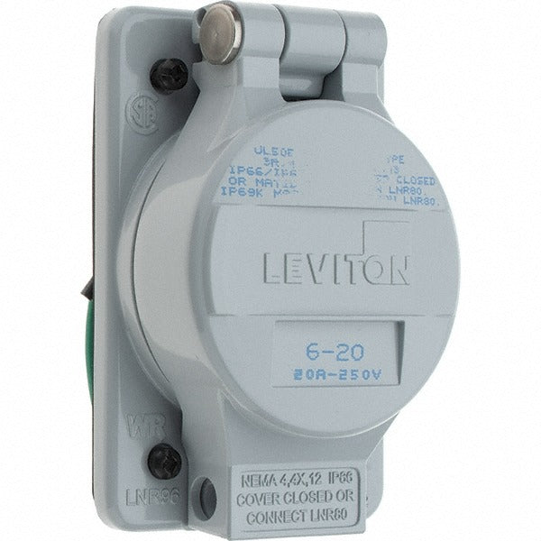 LEVITON Leviton LNR96-4 Single Receptacle Nema 6-20R 20A 250V